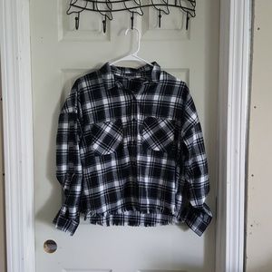 Charlotte Russe Frayed flannel